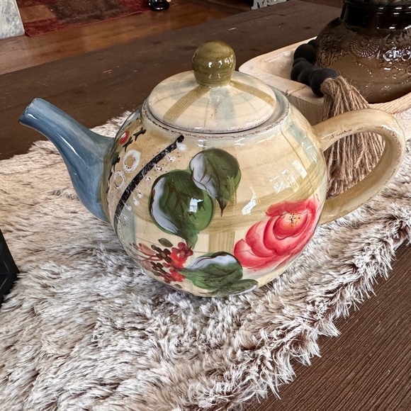 Teapot Vintage rustic farmhouse multi color design - Picture 6 of 7